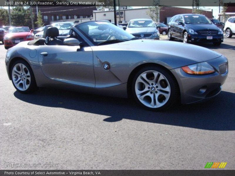 Sterling Grey Metallic / Black 2003 BMW Z4 3.0i Roadster