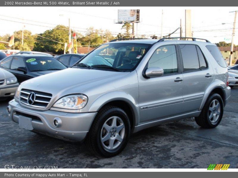 Brilliant Silver Metallic / Ash 2002 Mercedes-Benz ML 500 4Matic