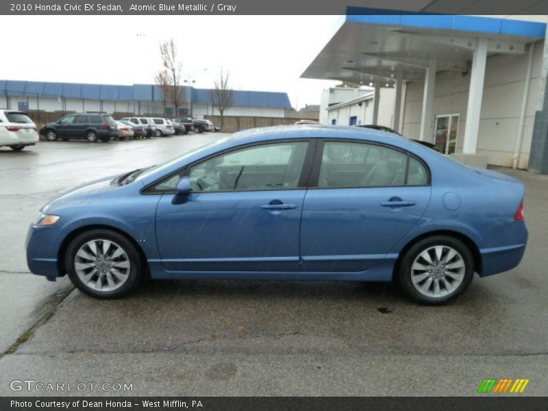 Atomic Blue Metallic / Gray 2010 Honda Civic EX Sedan