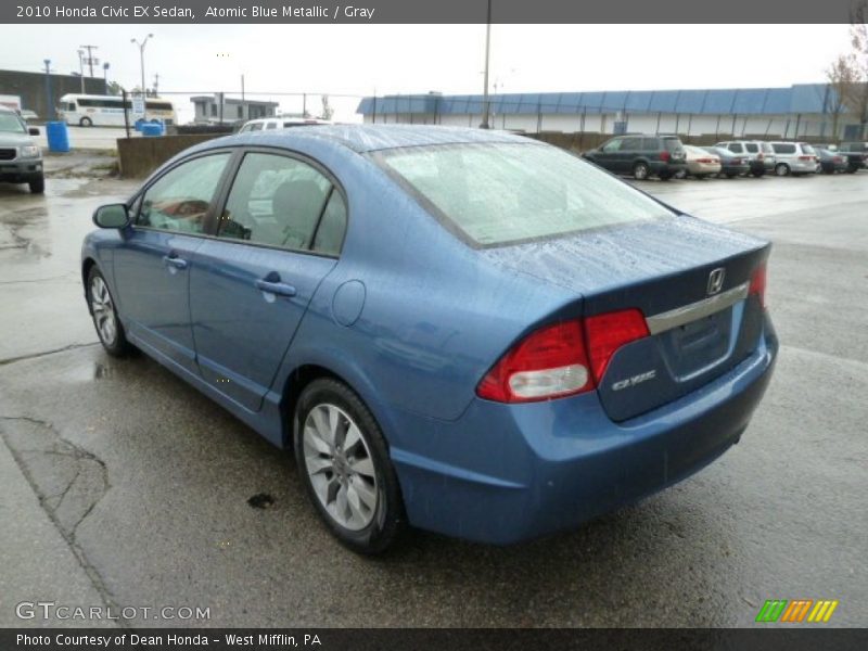 Atomic Blue Metallic / Gray 2010 Honda Civic EX Sedan