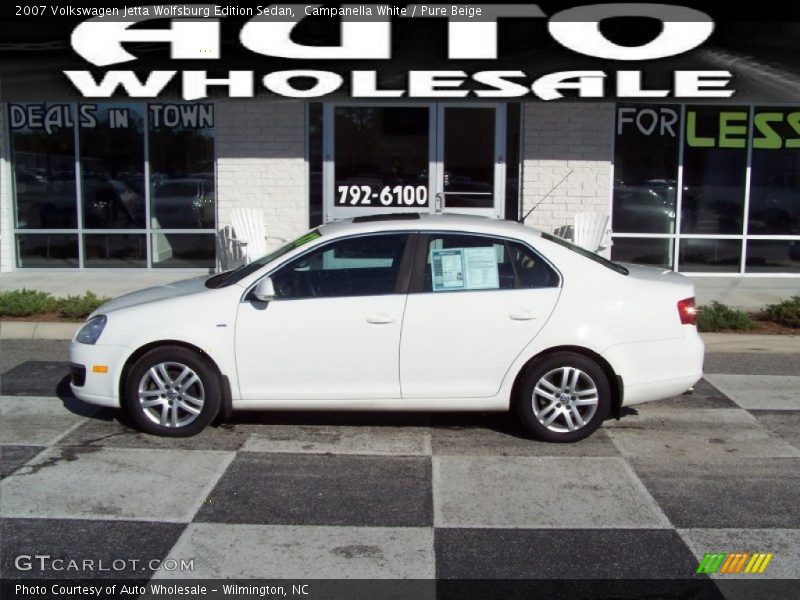 Campanella White / Pure Beige 2007 Volkswagen Jetta Wolfsburg Edition Sedan