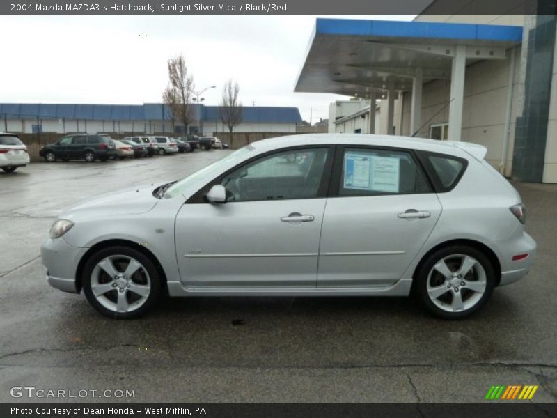 Sunlight Silver Mica / Black/Red 2004 Mazda MAZDA3 s Hatchback