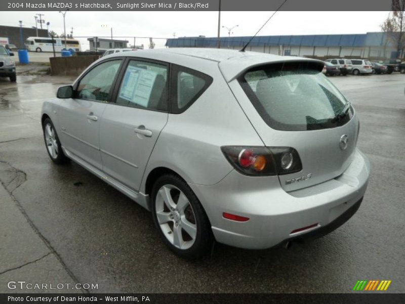 Sunlight Silver Mica / Black/Red 2004 Mazda MAZDA3 s Hatchback