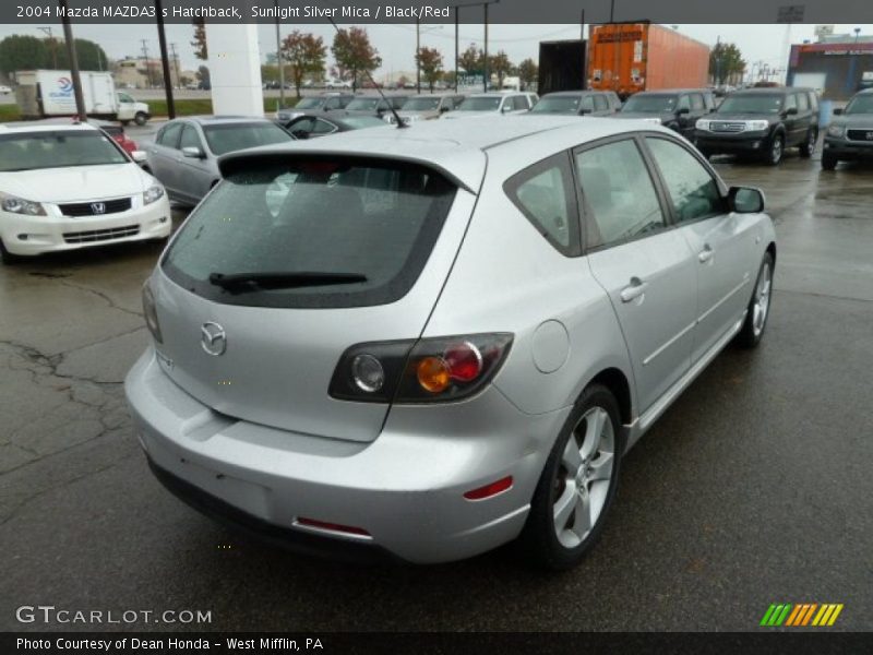 Sunlight Silver Mica / Black/Red 2004 Mazda MAZDA3 s Hatchback
