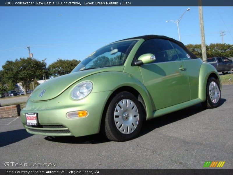 Cyber Green Metallic / Black 2005 Volkswagen New Beetle GL Convertible