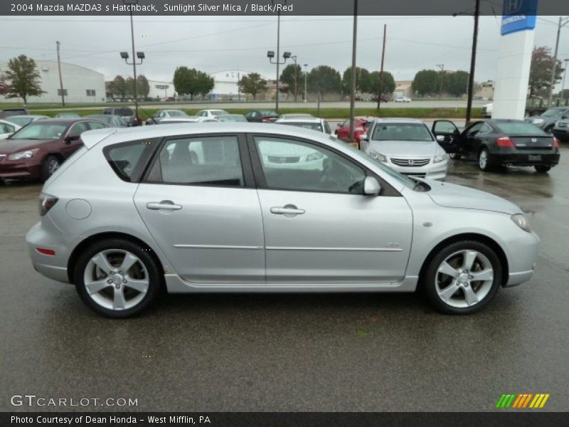 Sunlight Silver Mica / Black/Red 2004 Mazda MAZDA3 s Hatchback