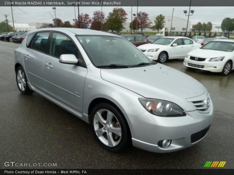 Sunlight Silver Mica / Black/Red 2004 Mazda MAZDA3 s Hatchback