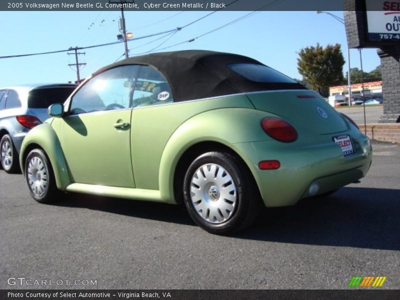 Cyber Green Metallic / Black 2005 Volkswagen New Beetle GL Convertible