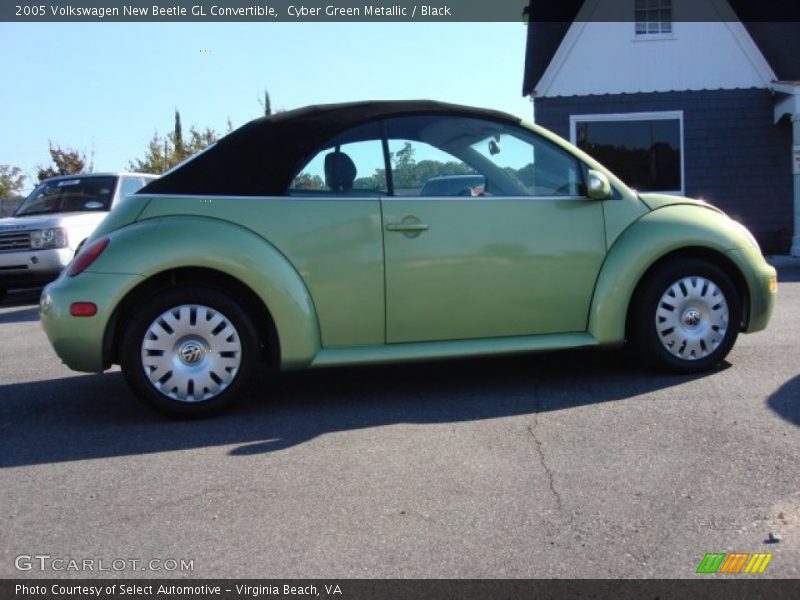 Cyber Green Metallic / Black 2005 Volkswagen New Beetle GL Convertible