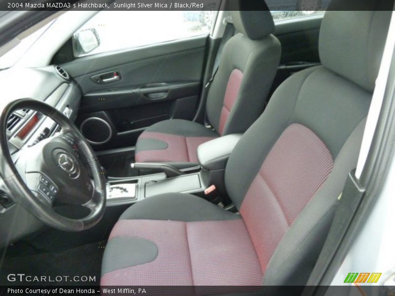 Sunlight Silver Mica / Black/Red 2004 Mazda MAZDA3 s Hatchback