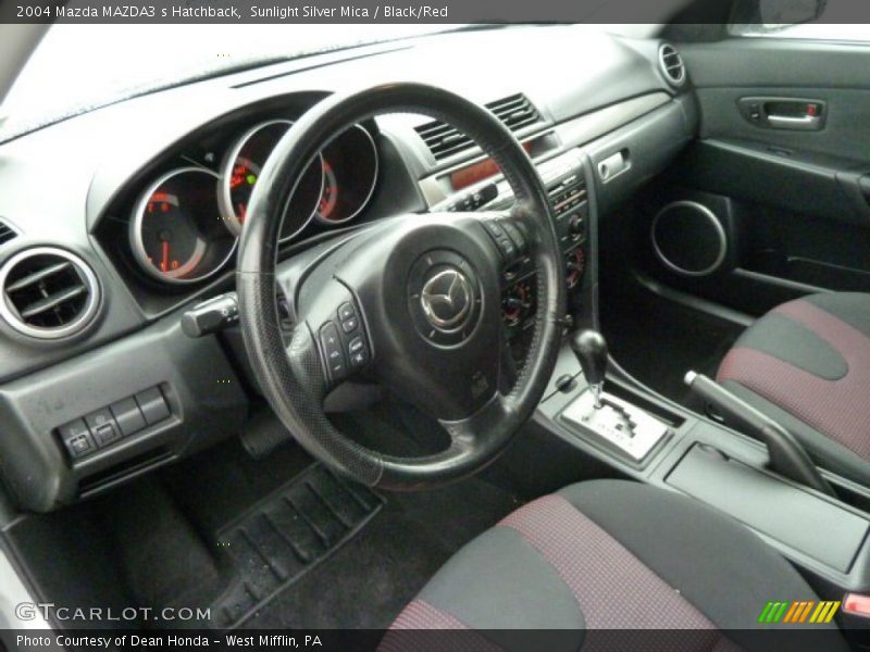 Sunlight Silver Mica / Black/Red 2004 Mazda MAZDA3 s Hatchback