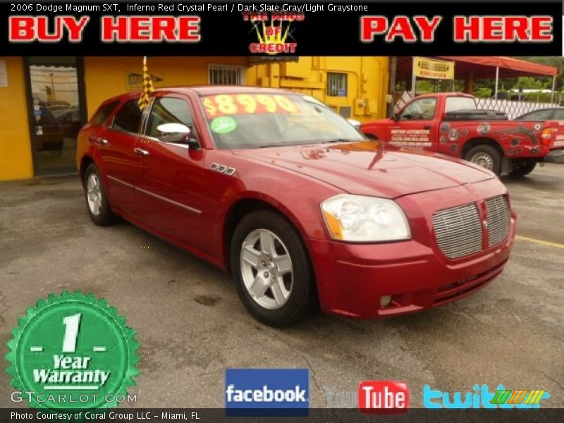 Inferno Red Crystal Pearl / Dark Slate Gray/Light Graystone 2006 Dodge Magnum SXT