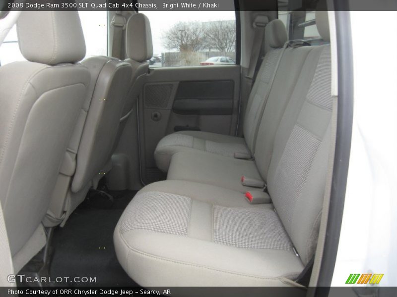 Bright White / Khaki 2008 Dodge Ram 3500 SLT Quad Cab 4x4 Chassis