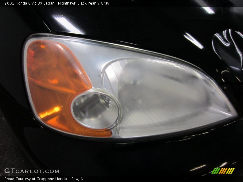 Nighthawk Black Pearl / Gray 2001 Honda Civic DX Sedan