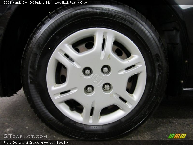 Nighthawk Black Pearl / Gray 2001 Honda Civic DX Sedan