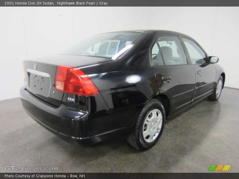 Nighthawk Black Pearl / Gray 2001 Honda Civic DX Sedan