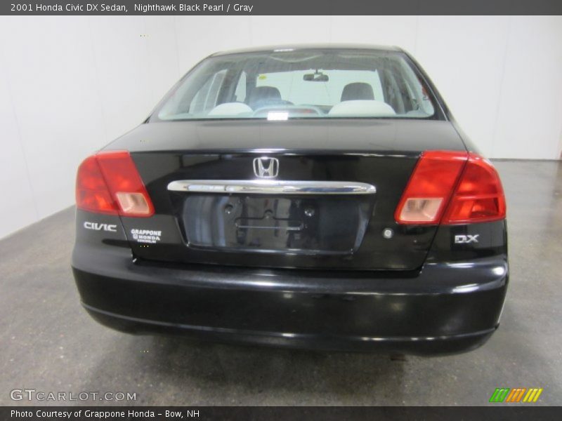Nighthawk Black Pearl / Gray 2001 Honda Civic DX Sedan