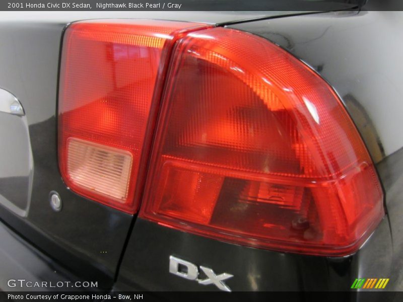 Nighthawk Black Pearl / Gray 2001 Honda Civic DX Sedan