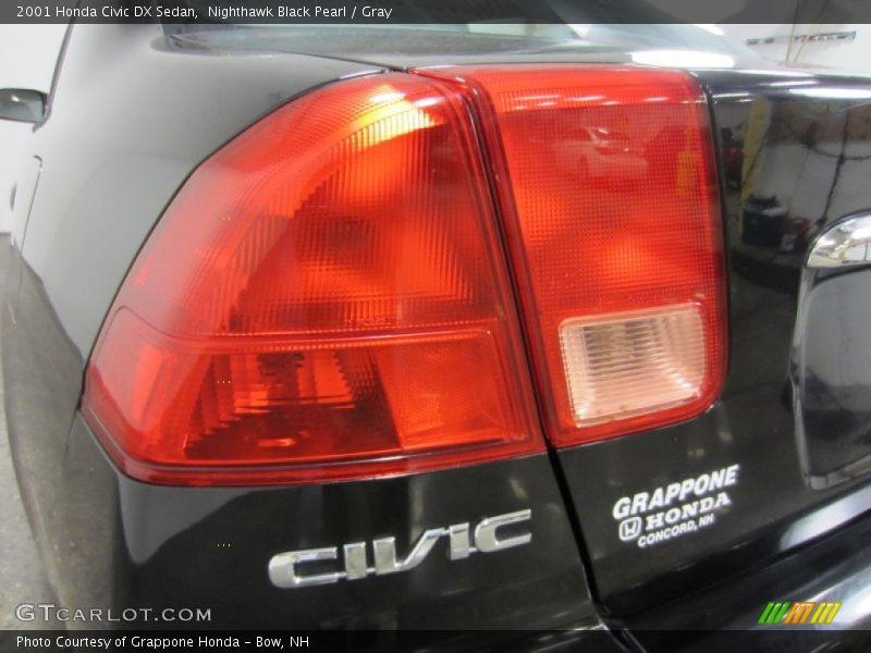Nighthawk Black Pearl / Gray 2001 Honda Civic DX Sedan