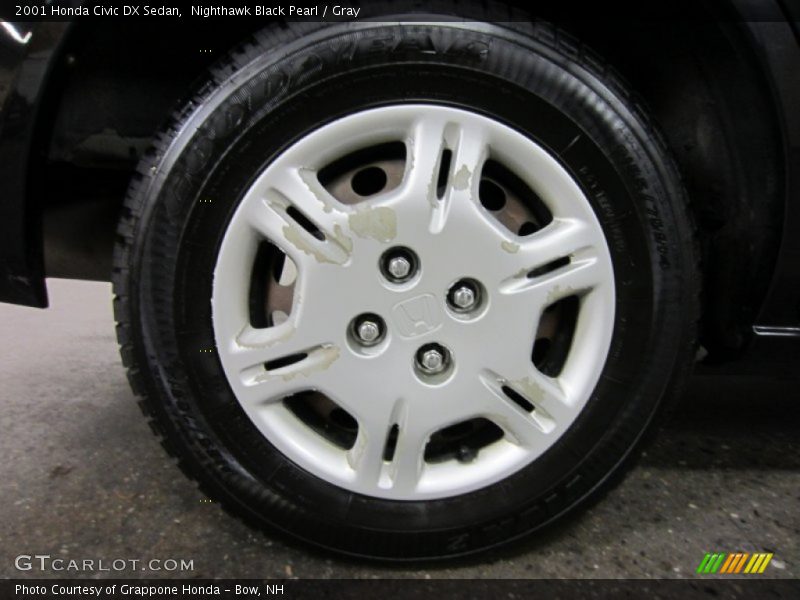 Nighthawk Black Pearl / Gray 2001 Honda Civic DX Sedan