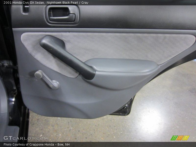 Nighthawk Black Pearl / Gray 2001 Honda Civic DX Sedan