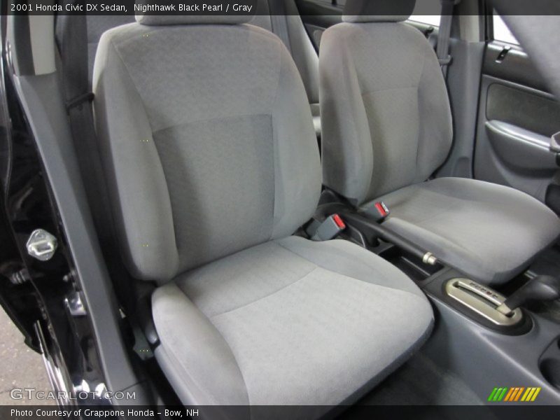 Nighthawk Black Pearl / Gray 2001 Honda Civic DX Sedan