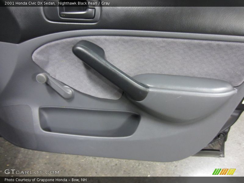 Nighthawk Black Pearl / Gray 2001 Honda Civic DX Sedan