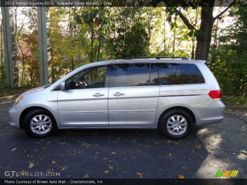 Alabaster Silver Metallic / Gray 2010 Honda Odyssey EX-L