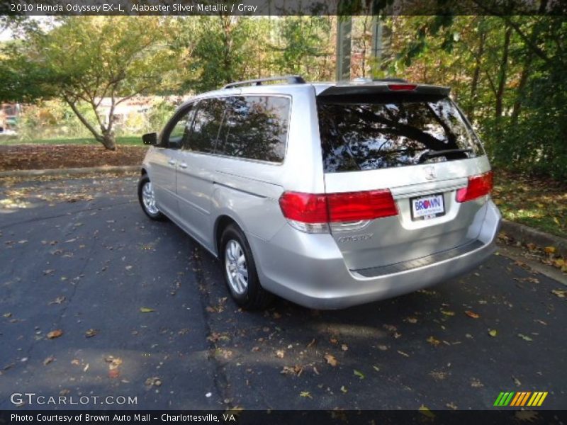 Alabaster Silver Metallic / Gray 2010 Honda Odyssey EX-L