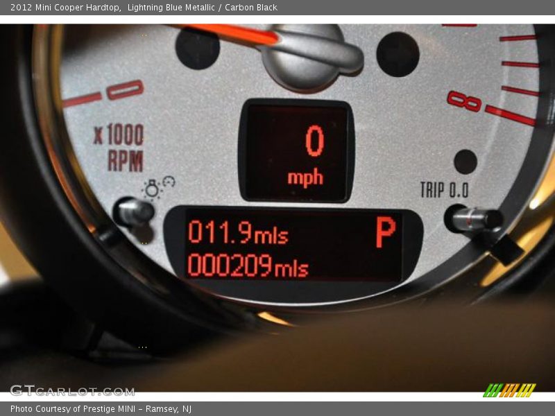 Lightning Blue Metallic / Carbon Black 2012 Mini Cooper Hardtop