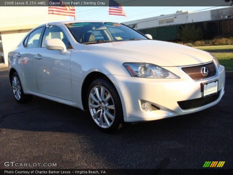 Glacier Frost Pearl / Sterling Gray 2008 Lexus IS 250 AWD