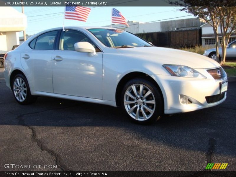 Glacier Frost Pearl / Sterling Gray 2008 Lexus IS 250 AWD