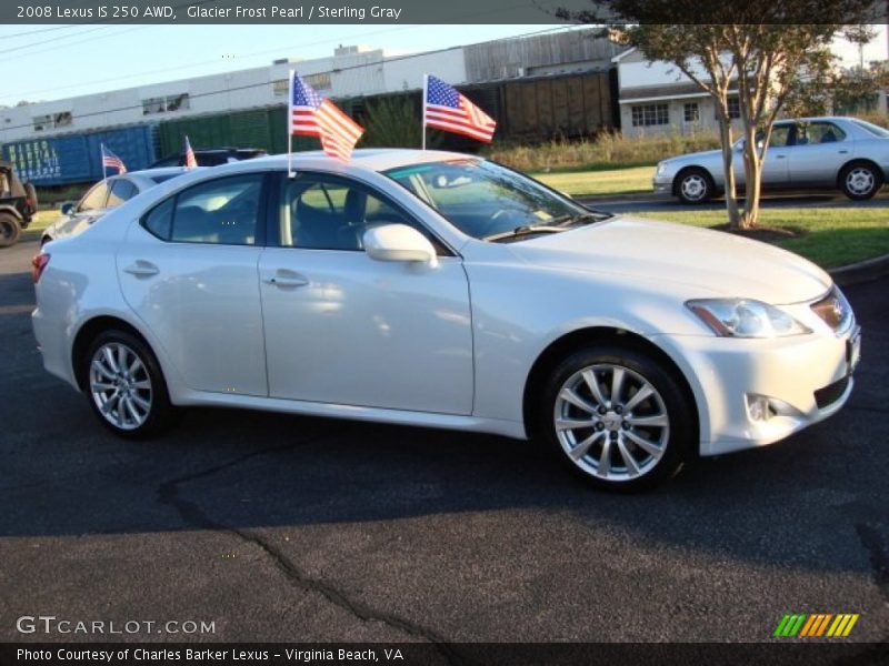 Glacier Frost Pearl / Sterling Gray 2008 Lexus IS 250 AWD