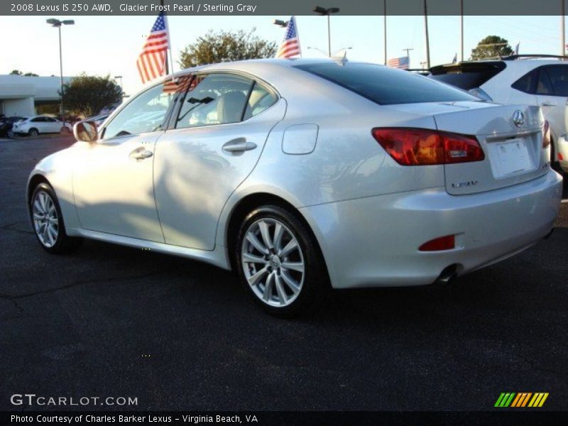 Glacier Frost Pearl / Sterling Gray 2008 Lexus IS 250 AWD