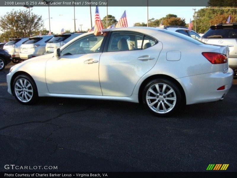 Glacier Frost Pearl / Sterling Gray 2008 Lexus IS 250 AWD