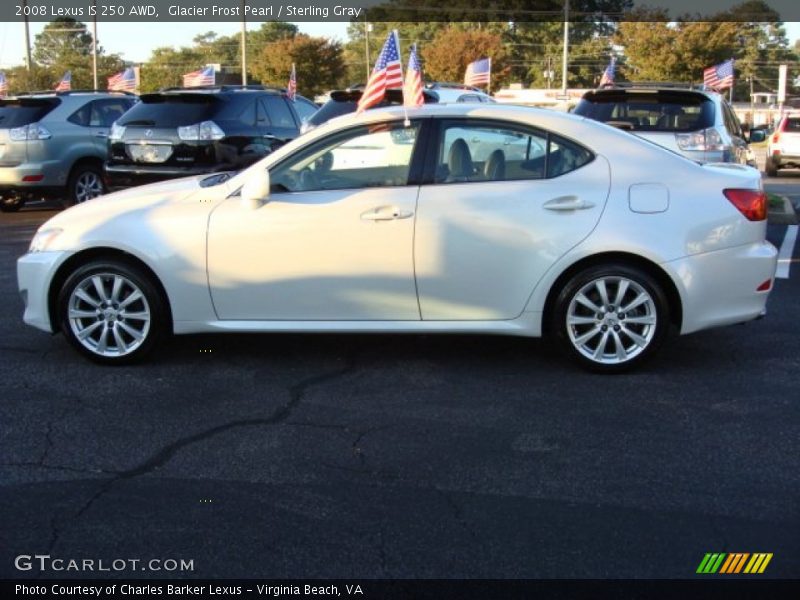 Glacier Frost Pearl / Sterling Gray 2008 Lexus IS 250 AWD