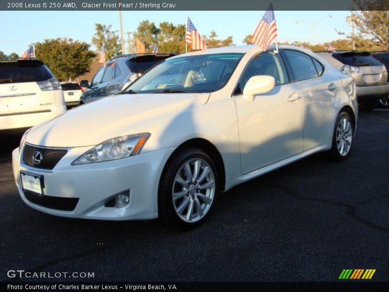 Glacier Frost Pearl / Sterling Gray 2008 Lexus IS 250 AWD