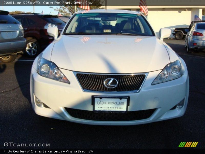 Glacier Frost Pearl / Sterling Gray 2008 Lexus IS 250 AWD