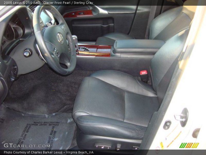 Glacier Frost Pearl / Sterling Gray 2008 Lexus IS 250 AWD