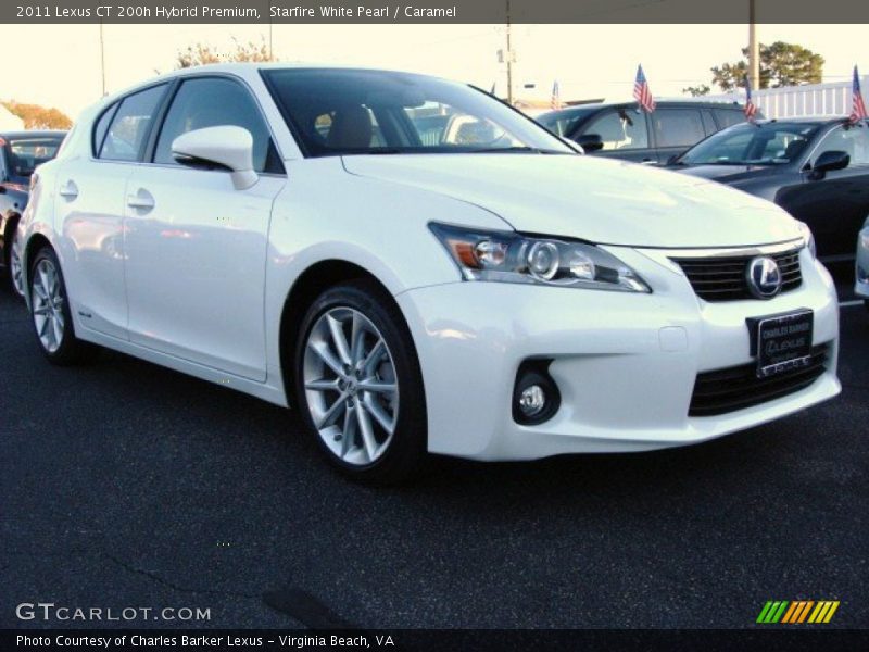 Starfire White Pearl / Caramel 2011 Lexus CT 200h Hybrid Premium