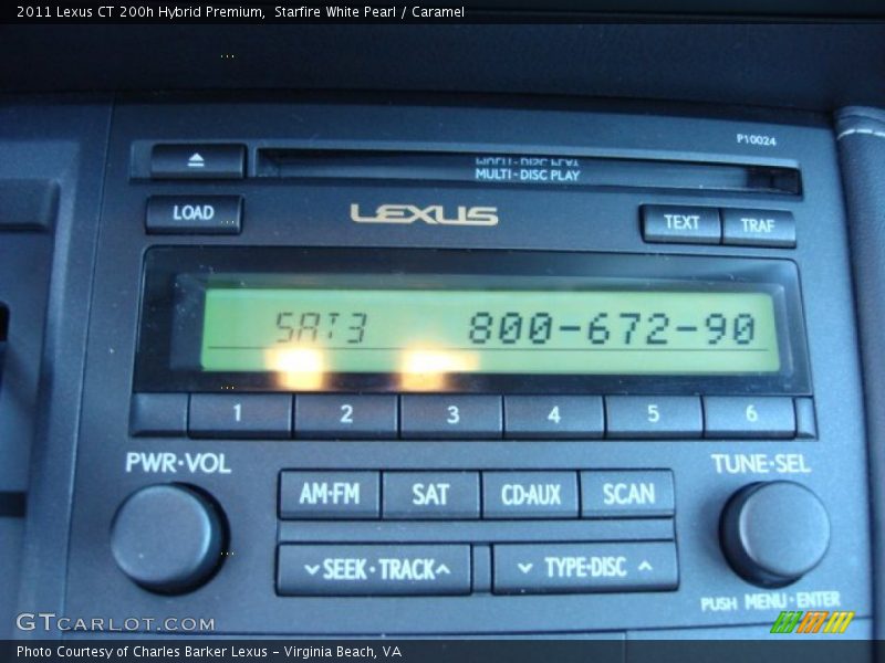 Audio System of 2011 CT 200h Hybrid Premium