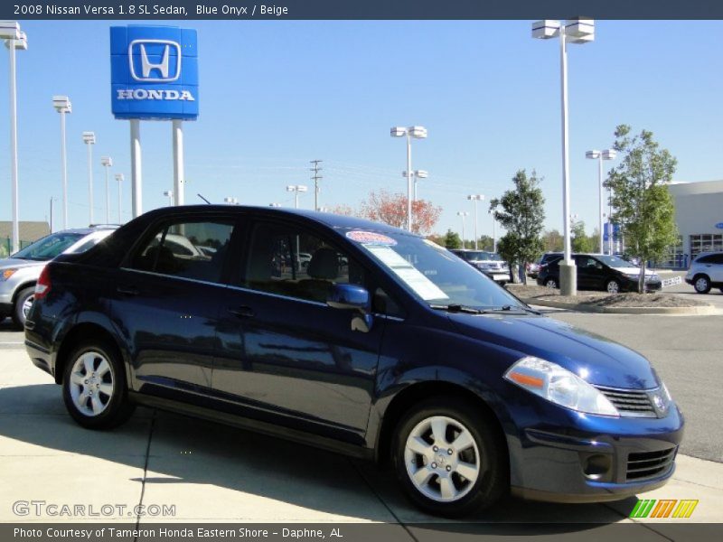 Blue Onyx / Beige 2008 Nissan Versa 1.8 SL Sedan