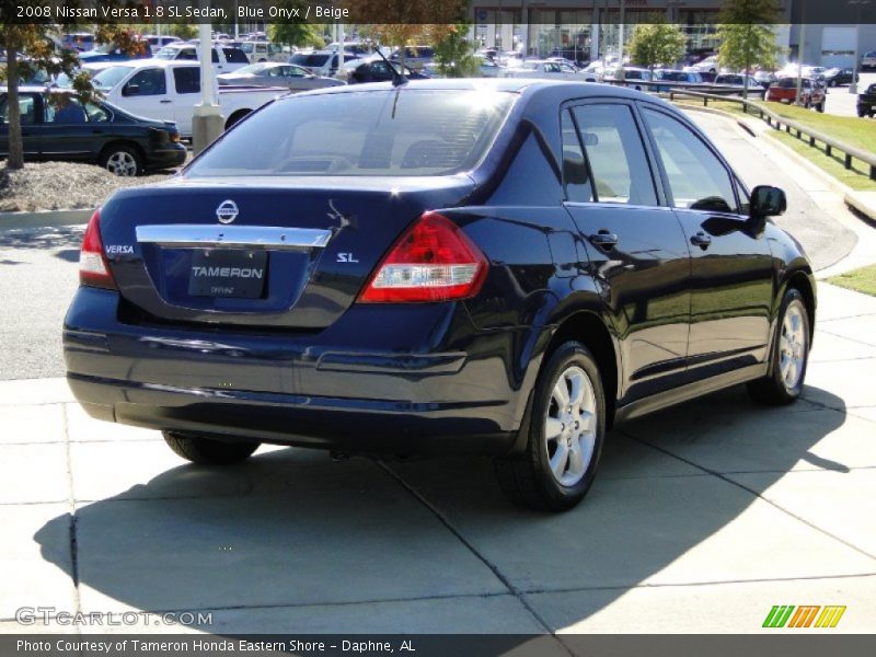 Blue Onyx / Beige 2008 Nissan Versa 1.8 SL Sedan