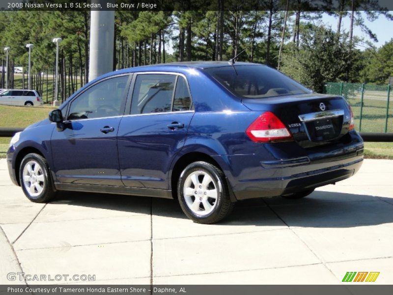 Blue Onyx / Beige 2008 Nissan Versa 1.8 SL Sedan