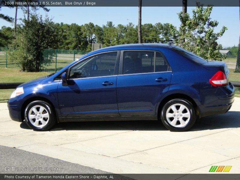Blue Onyx / Beige 2008 Nissan Versa 1.8 SL Sedan