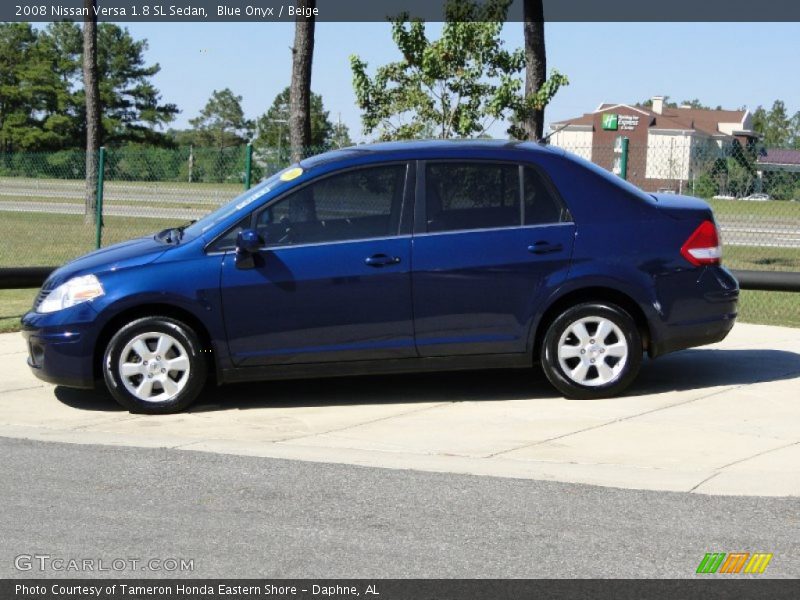 Blue Onyx / Beige 2008 Nissan Versa 1.8 SL Sedan