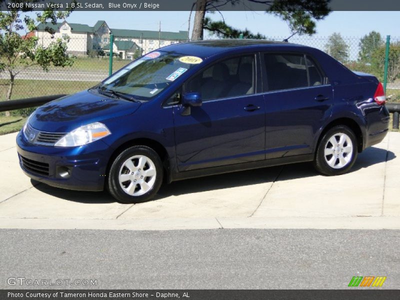 Blue Onyx / Beige 2008 Nissan Versa 1.8 SL Sedan