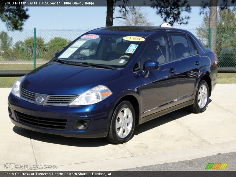 Blue Onyx / Beige 2008 Nissan Versa 1.8 SL Sedan