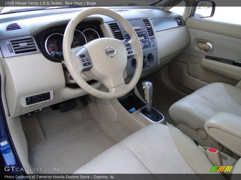 Blue Onyx / Beige 2008 Nissan Versa 1.8 SL Sedan