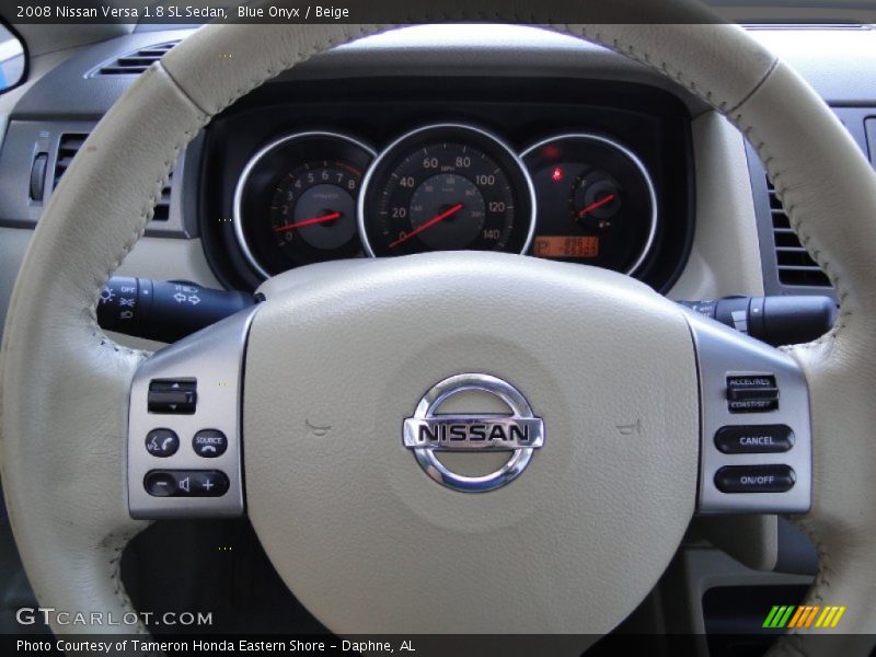 Blue Onyx / Beige 2008 Nissan Versa 1.8 SL Sedan